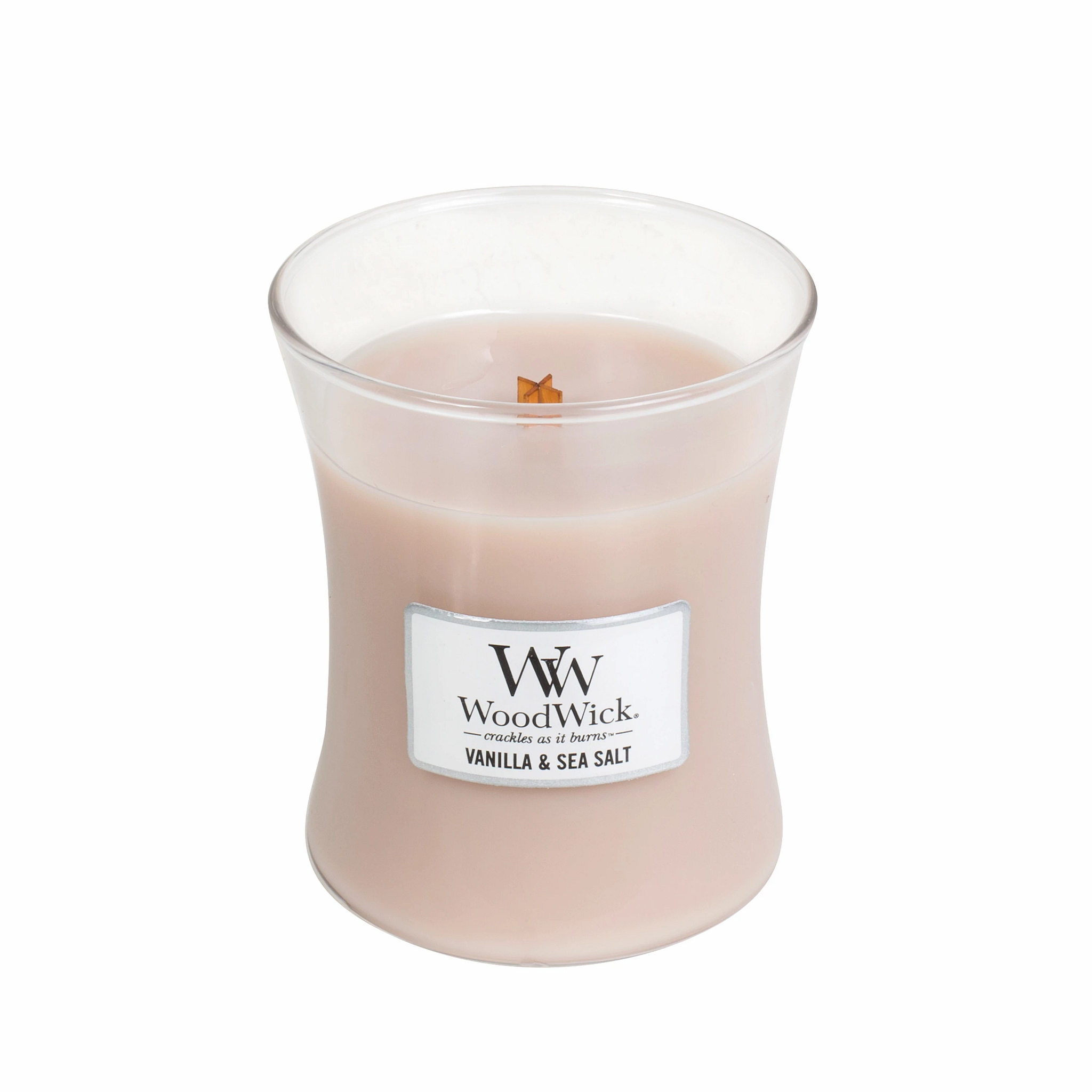WoodWick candela grande profumata con stoppino scoppiettante, Bacca di  Vaniglia (Vanilla Bean)