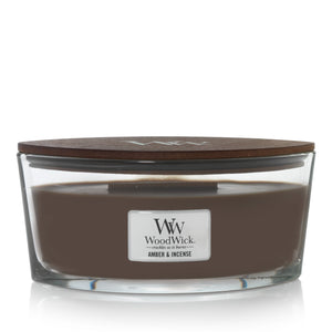 Woodwick - Candela Ellipse Amber & Incense - Home and Glam