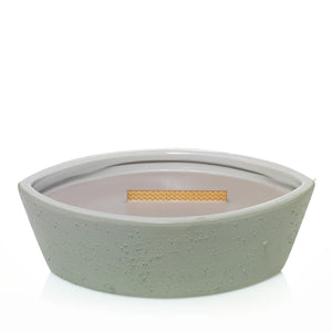 Woodwick - Candela Ellipse Wood Smoke - Collezione Concrete