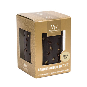 Woodwick - Confezione Regalo Candele Petite Glowing Leaf - Vanilla Bean