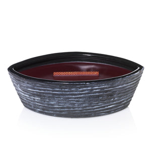 Woodwick - Candela Ellipse Black Cherry - Collezione Black Shell - Home and Glam